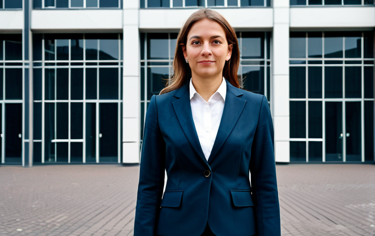 **
"A professional businesswoman in a modest business suit, standing in front of a modern office building in Amsterdam, fully clothed, appropriate attire, safe for work, perfect anatomy, natural proportions, professional photography, high quality."
**