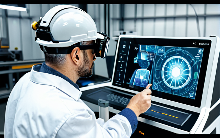 디지털 트윈과 기계 학습의 융합 사례 - Manufacturing Production Line**

"A brightly lit, modern factory floor featuring a complex product a...