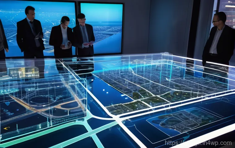 디지털 트윈 기술의 특허 동향 - **Prompt:** "A futuristic factory floor in Europe, bustling with advanced robotic machinery and high...