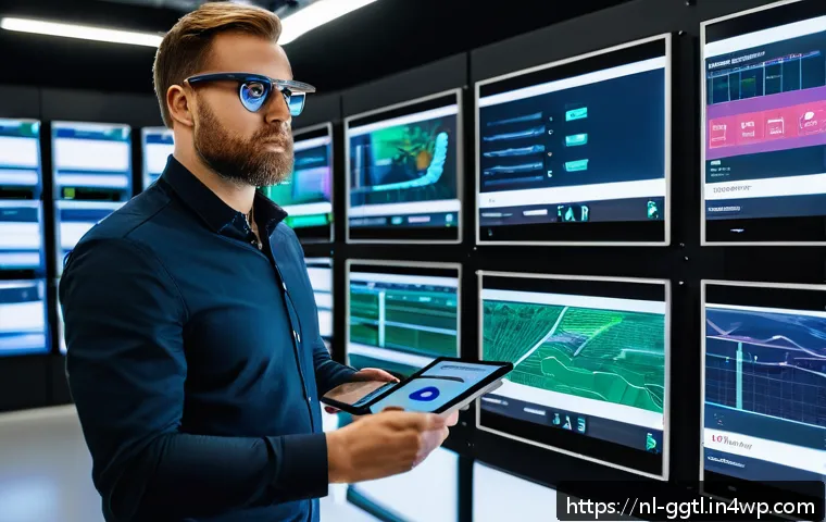 디지털 트윈을 사용한 위험 관리 기법 - A high-tech industrial control room in the Netherlands featuring large digital twin holographic disp...