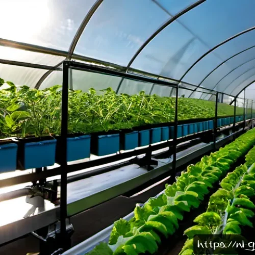 디지털 트윈을 통한 자동화 시스템 설계 - Photorealistic Dutch high-tech greenhouse automation design, a Dutch agricultural engineer in practi...