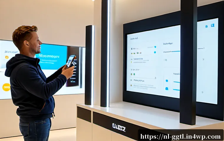 Home 17 디지털 트윈에서의 고객 피드백 수집 방법 - Photorealistic modern Dutch retail showroom in Amsterdam, a diverse adult customer wearing casual Eu...