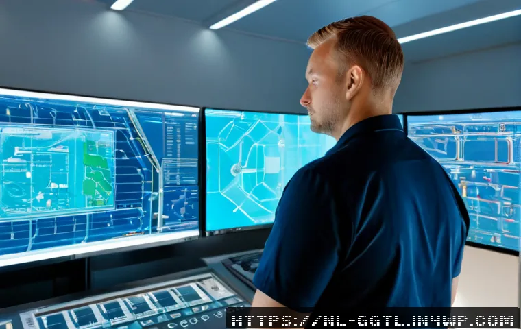 Home 17 디지털 트윈을 활용한 사이버 물리 시스템 설계 - Photorealistic Dutch industrial engineer in a clean Rotterdam port control room, monitoring a cyber-...